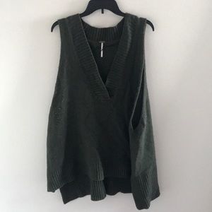 Free People Wool Sleeveless Sweater